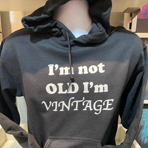 I'M NOT OLD I'M VINTAGE BLACK SWEATER